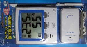 ワイヤレス温度計、湿度計